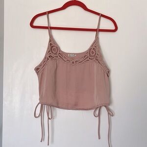 Intimately Free People Cropped Tie Up Tank Top